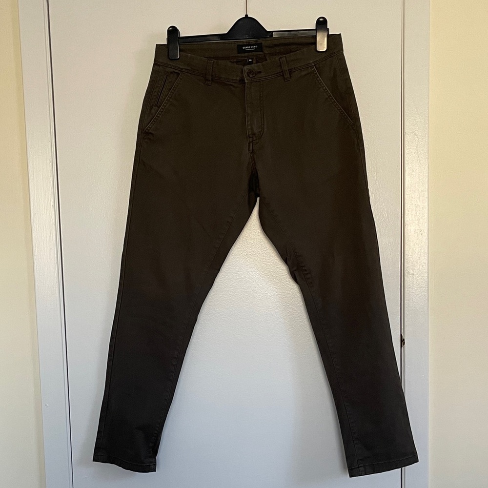 Dark Olive Slim Chinos